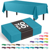 Premium Turquoise Plastic Table Cover | Case of 96